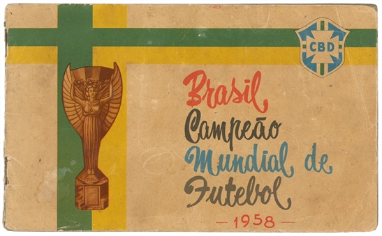 1958 Brasil Campeao Munidal De Futbol Stciker Book Including Pele Sticker